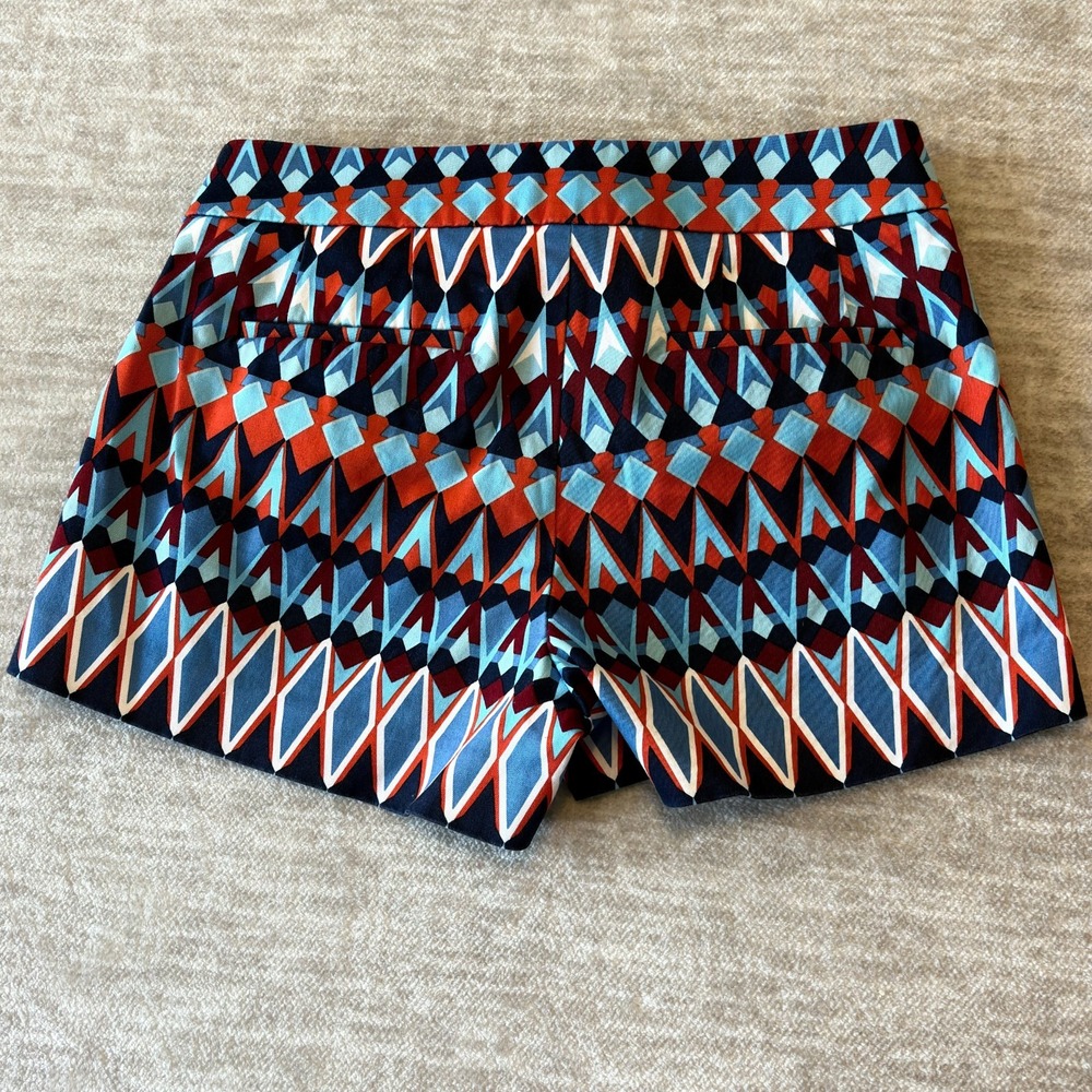 J. Crew Colorful Mosaic Printed 3" Chino Shorts Style 37569 Size 0 Low Rise Boho - Picture 7 of 7